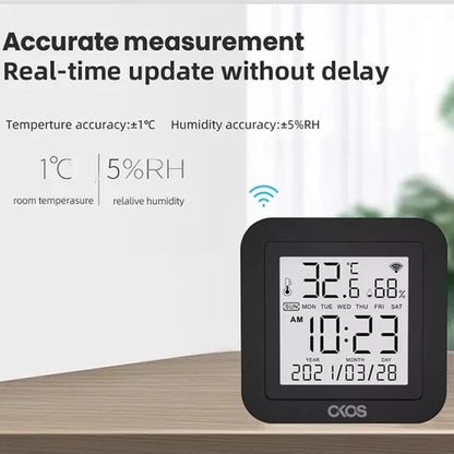 OKOS Smart IR Remote with Display | Wi-Fi IR Blaster | Temperature & Humidity Sensor | Smart Life App | Alexa & Google Assistant