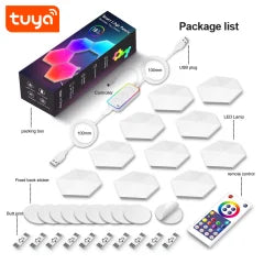 PST-HL10 Smart Life RGBIC Hexagon LED Wall Lights – 10-Panel Kit