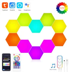 PST-HL10 Smart Life RGBIC Hexagon LED Wall Lights – 10-Panel Kit