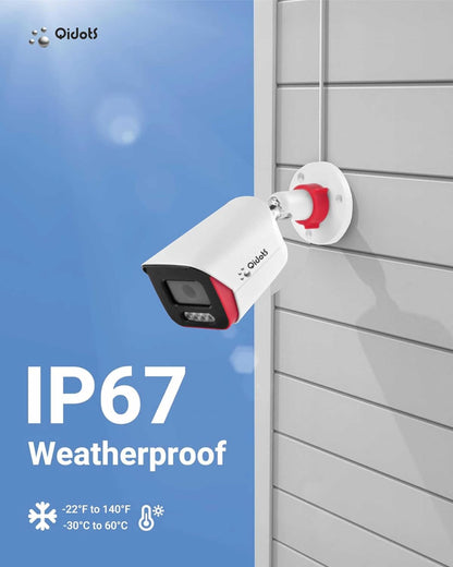 4K 8MP PoE Bullet Camera System 8-Channel Recorder 1TB HDD 4-Pack