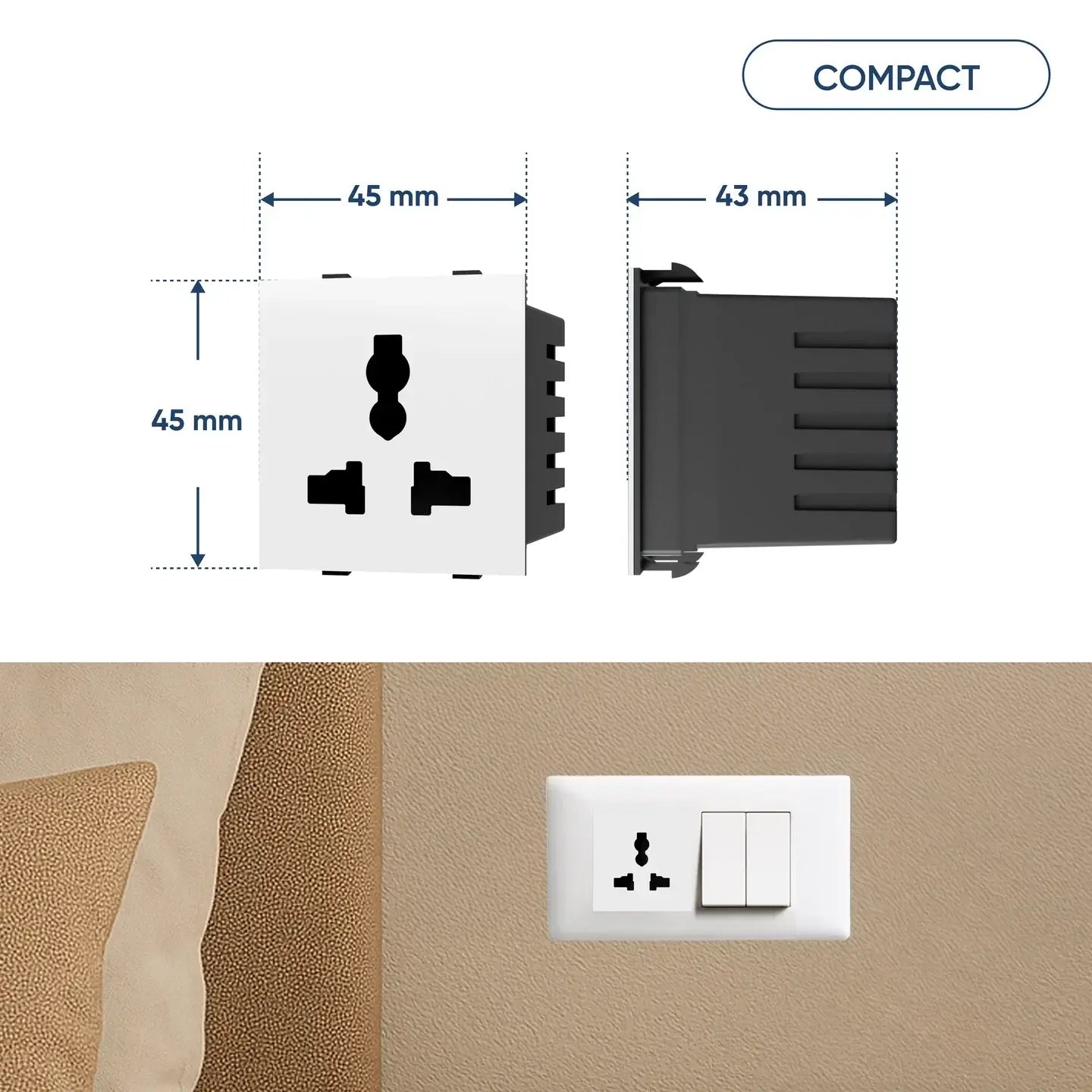 6A Modular Socket
