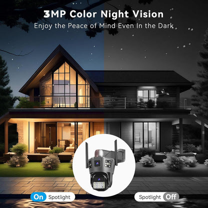 Golens WC15K 3MP HD Dual Lens WiFi PTZ Camera