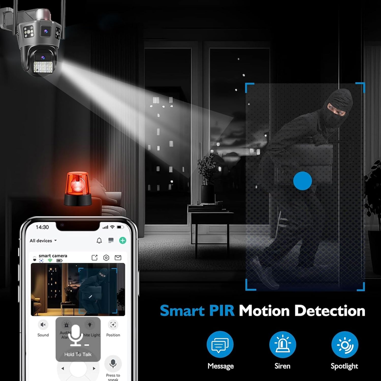 Golens WC15K 3MP HD Dual Lens WiFi PTZ Camera