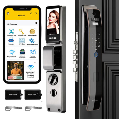 Golens X110Pro Smart Digital Door Lock 3D Facial Recognition Black