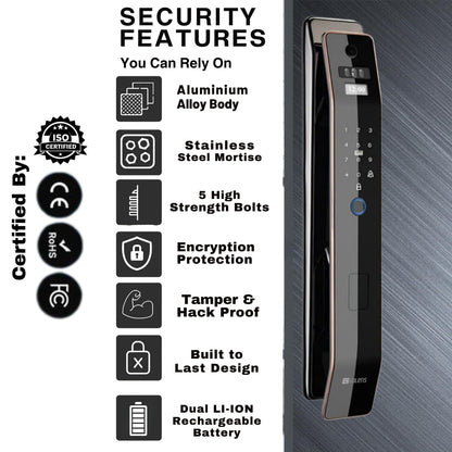 Golens X110Pro Smart Digital Door Lock 3D Facial Recognition Black