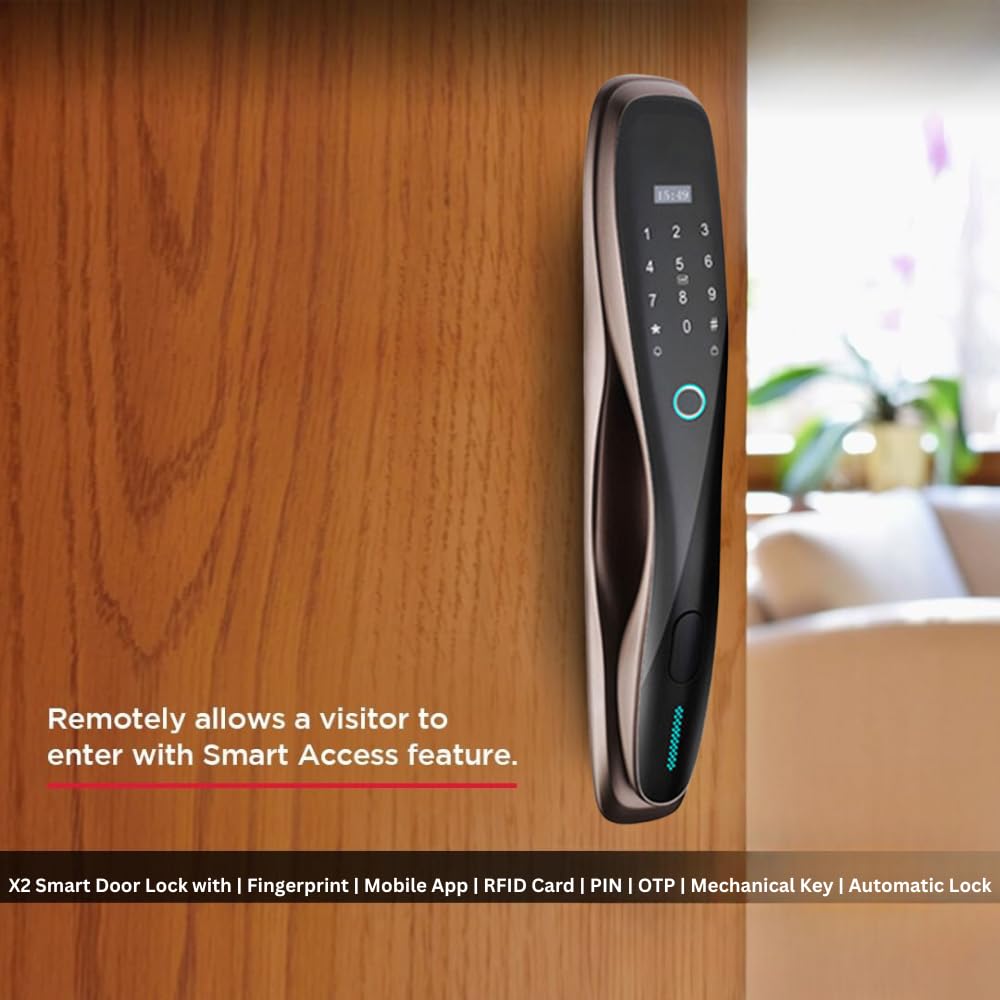 X2 Rose Gold Smart Door Lock 5-in-1 Fingerprint Keyless Entry