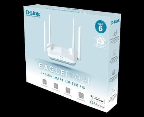 D-Link R15 AX1500 Eagle Pro AI Wi-Fi 6 Router