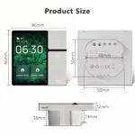 OKOS 3.5" Multi-Function Smart Touch Panel with 3-Gang Smart Switch – Wi-Fi