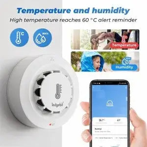 LEDGEBIT Smart Wi-Fi Smoke & Heat Detector