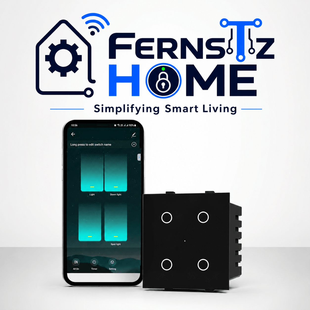 AZIOT 4 Gang Smart Switch