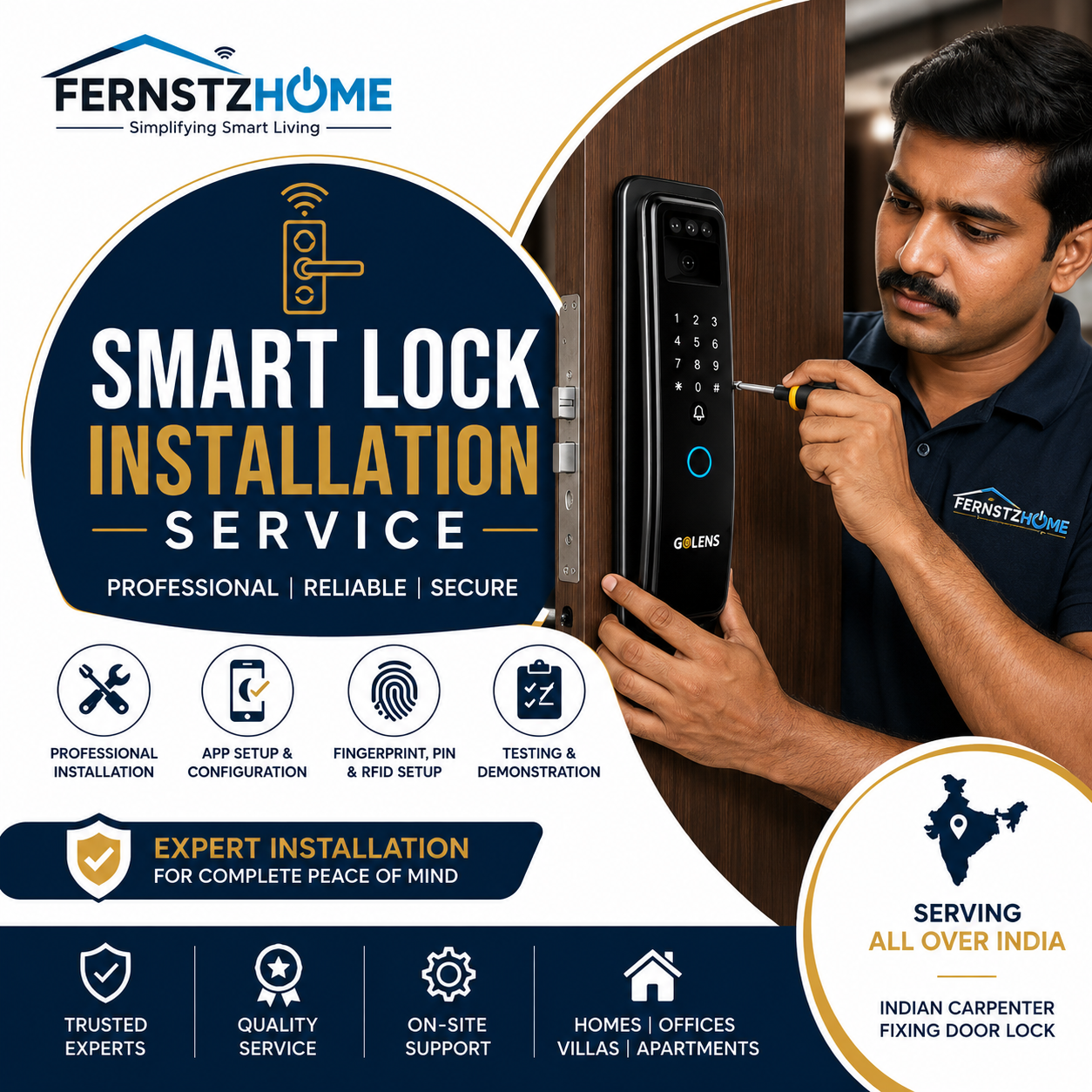 GOLENS X17 Premium Smart Door Lock
